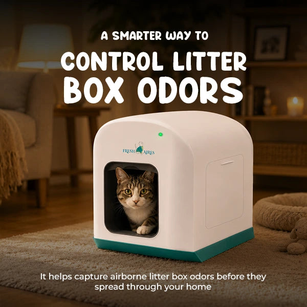 Fresh Aires Cat Litter Box with Active Odor Filtration
