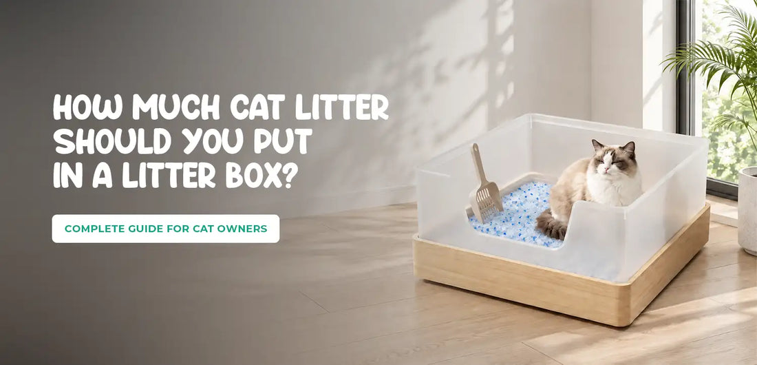 how much cat litter should you out in a litter box