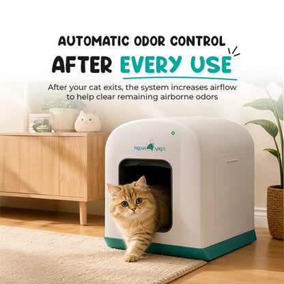Fresh Aires Cat Litter Box with Active Odor Filtration
