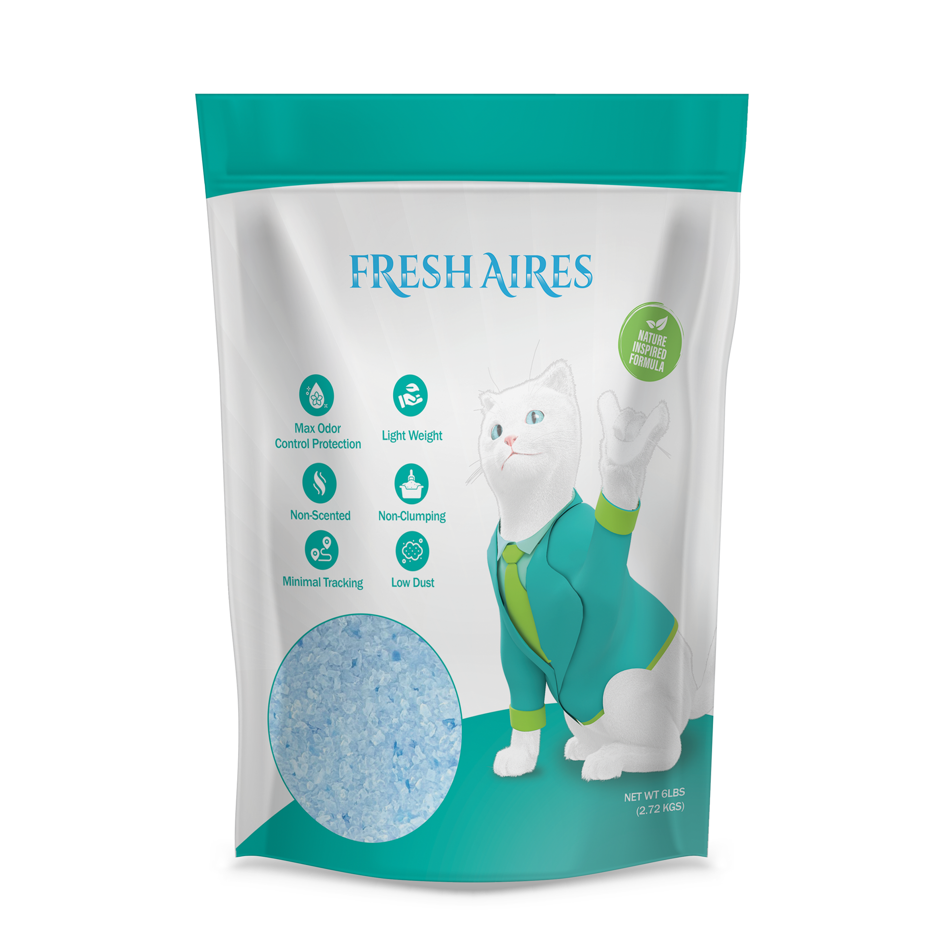 blue cat litter crystals