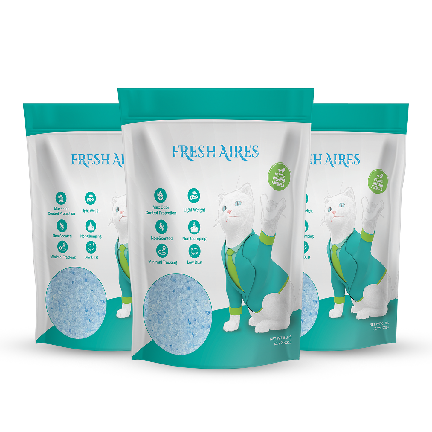 Silica Crystal Cat Litter | Unscented, Lightweight, Non-Clumping